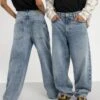 YOURTURN Baggy Jeans Unisex - Jean Boyfriend - Dark Blue Denim