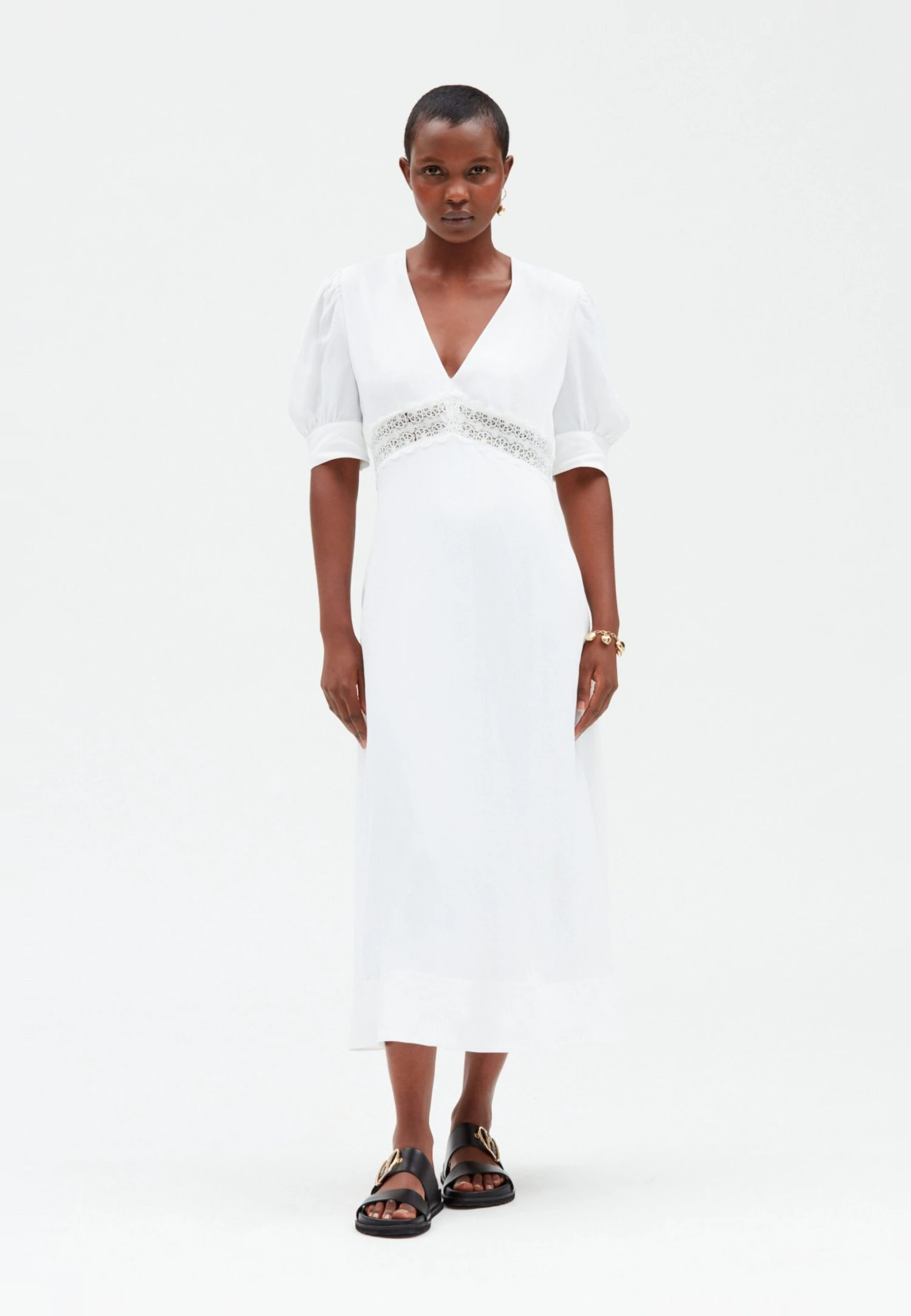 CLAUDIE PIERLOT Rivage - Robe De Jour - Blanc 2 CLAUDIE PIERLOT Rivage - Robe De Jour - Blanc – Image 2
