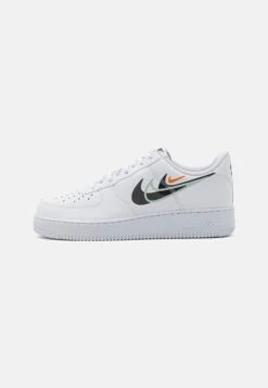 Nike Sportswear Air Force 1 Unisex - Baskets Basses - White/Ash/Black/Light Silver/Bright Mandarin