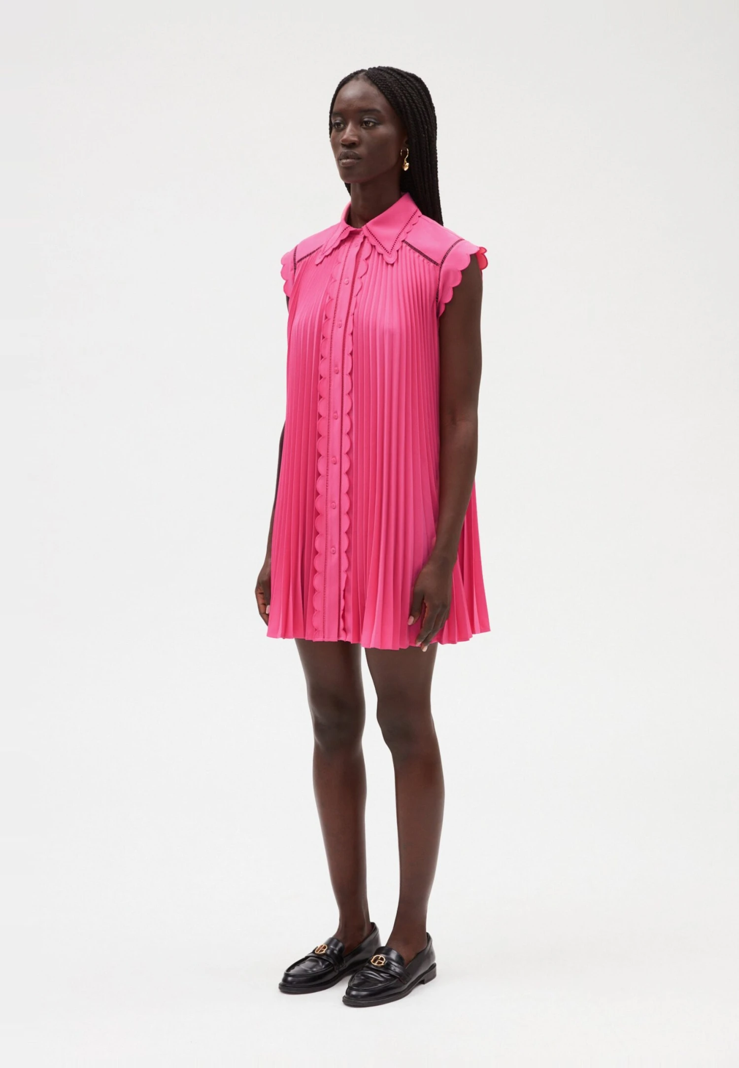 CLAUDIE PIERLOT Ramo - Robe Chemise - Bubble Gum 4 CLAUDIE PIERLOT Ramo - Robe Chemise - Bubble Gum – Image 4
