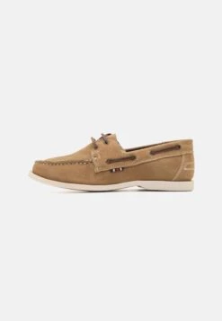 Pier One Leather Unisex - Chaussures Bateau - Beige